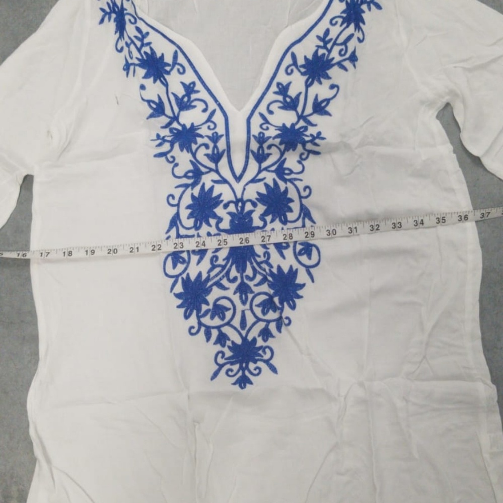 Loose Beach Dress with Tassels V-neck Beach Cover - Picture 5 of 6